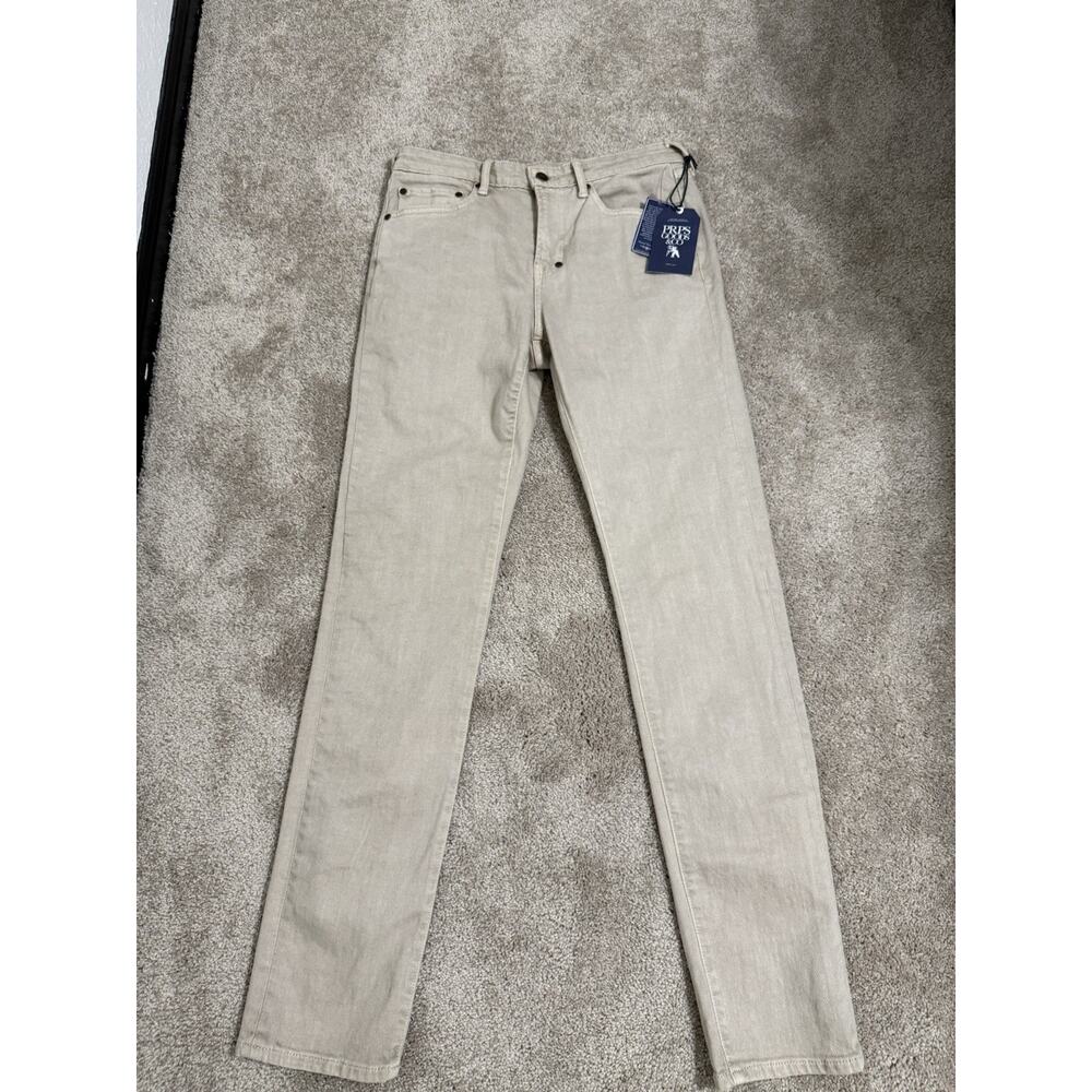 NWT Men 30x31 PRPS Jeans Le Sabre Japanese Denim Slim Straight Fit Stretch Beige